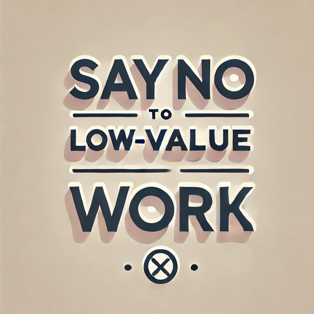 Agile tip: Say no to low-value work.